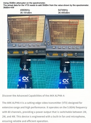 Δοκιμαστικό βίντεο AKK Alpha4 VTX 5.8G FPV 4W 8CH Ultra Long Range Video Sender