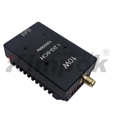 40 χλμ. Ασύρματος VTX 1.2Ghz 10W UAV Βίντεο Μεταδότης FPV VTX Βίντεο σύνδεση 9CH