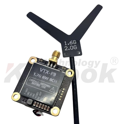 1.7G VTX 1.9G VTX 6W ασύρματος πομπός βίντεο 20 χλμ. Μεταφορά εικόνας μεγάλης απόστασης